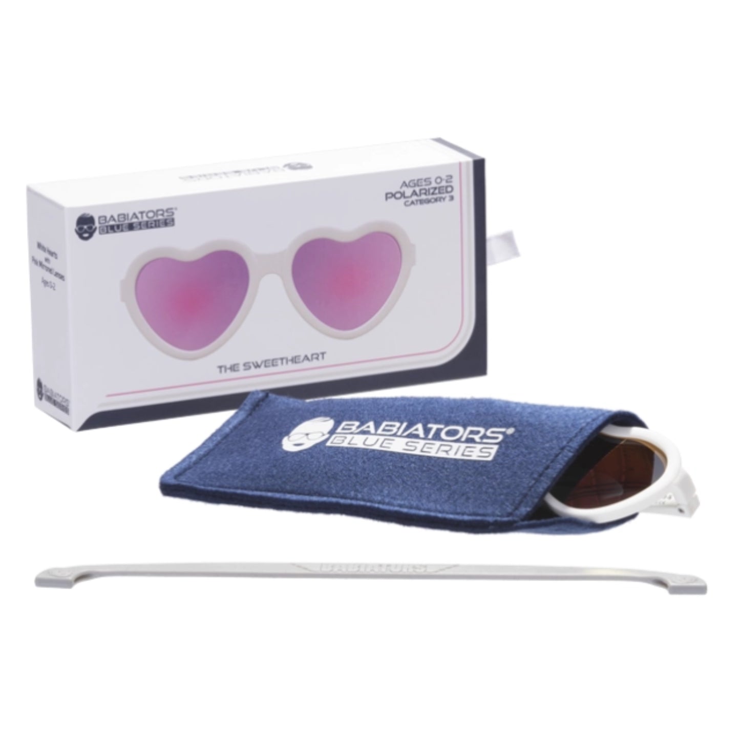 The Sweetheart Polarized Heart Sunglasses with Mirrored Lens