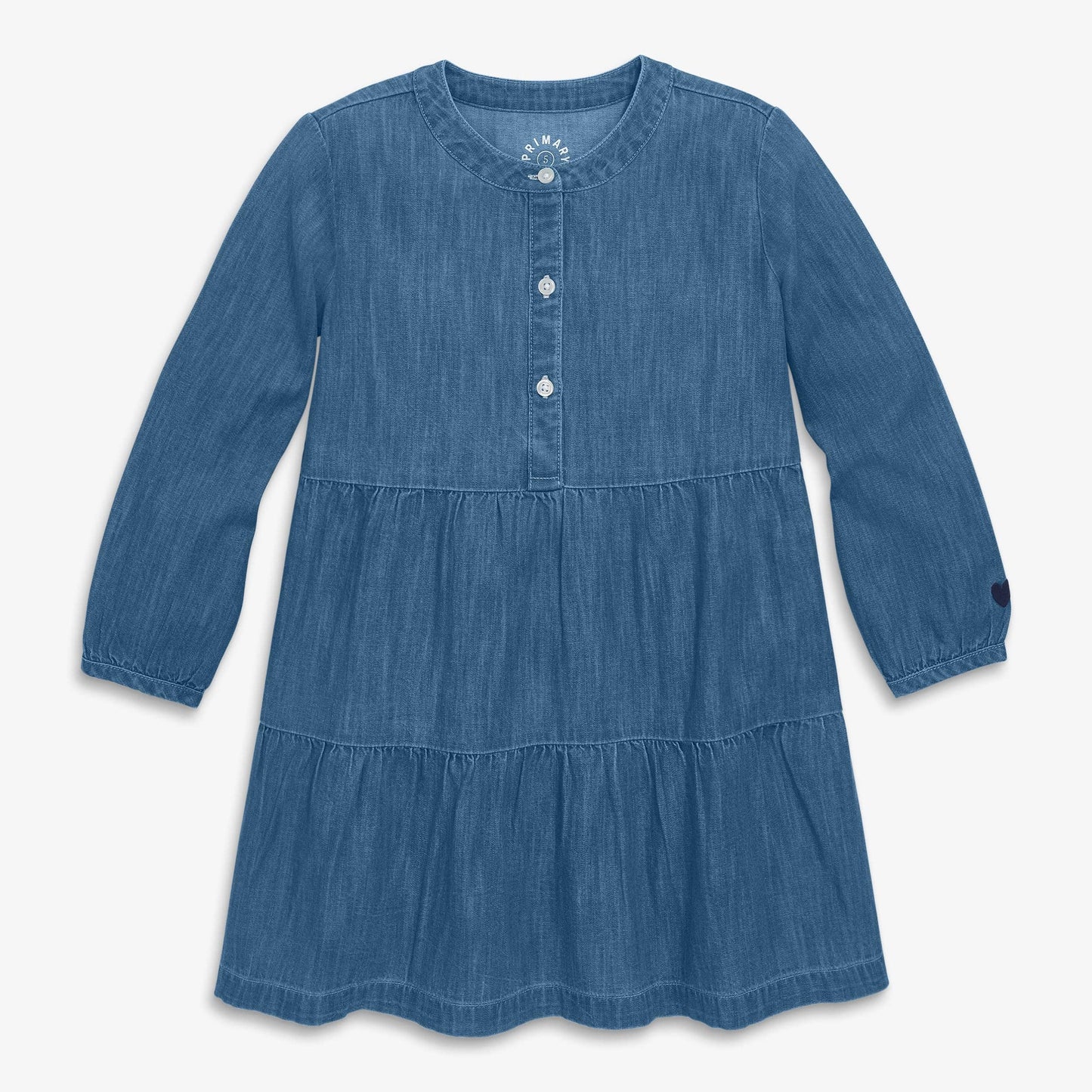 Chambray Tiered Dress