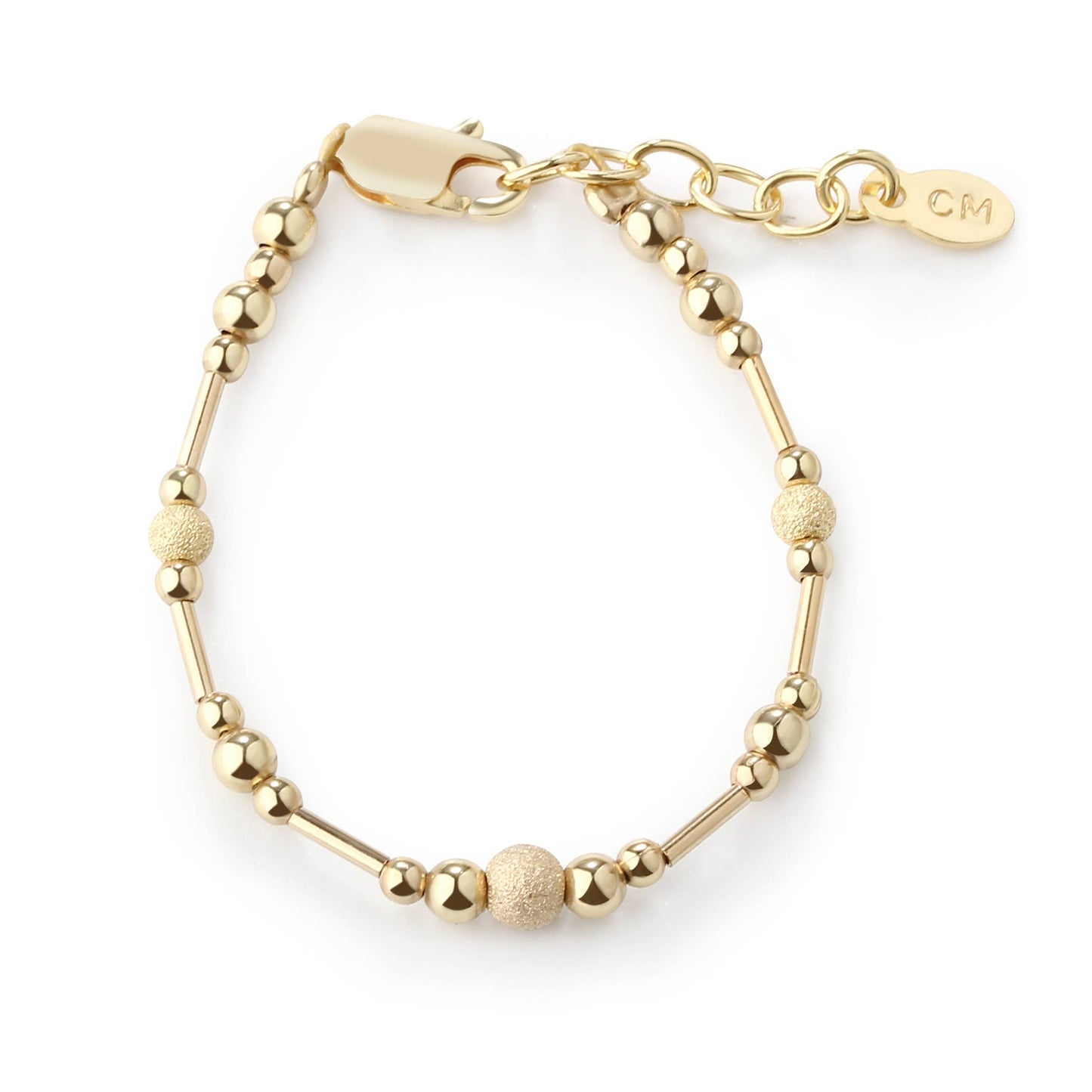 Little Girls 14K Gold-Plated Bracelet with Stardust Beads