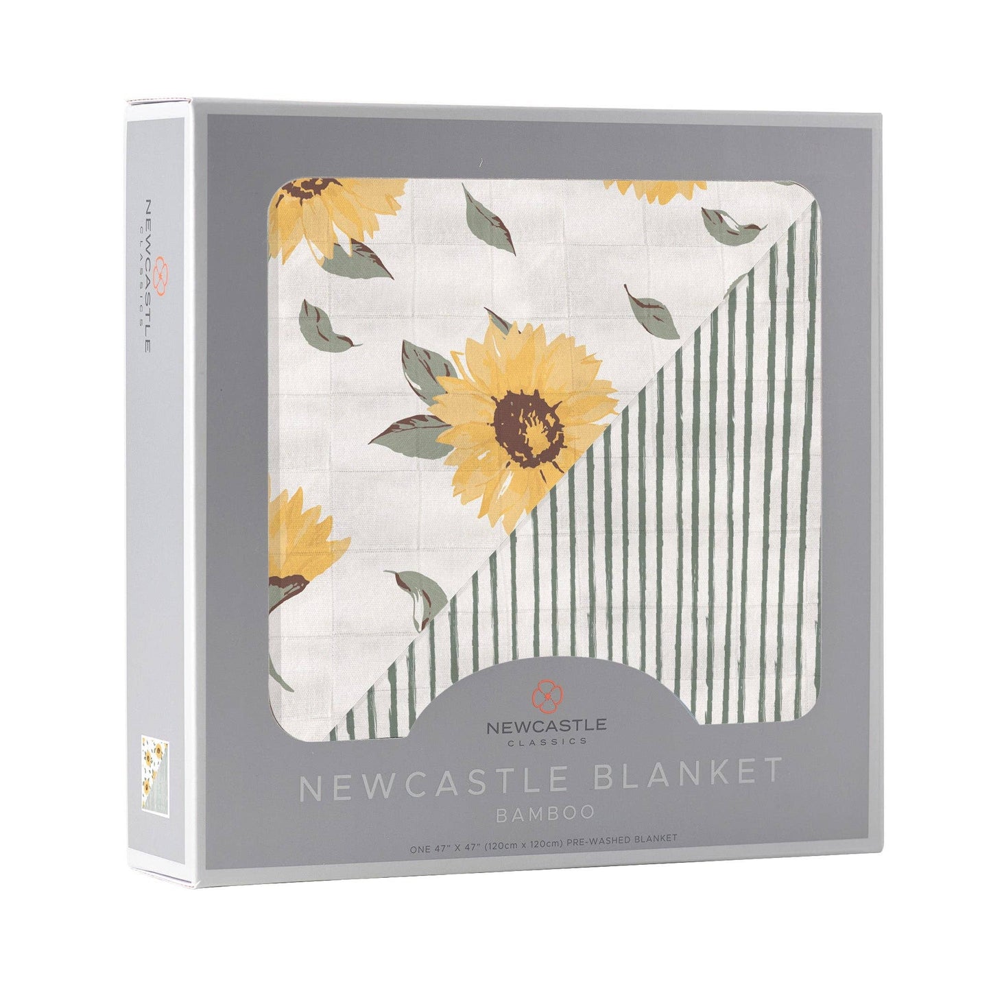 Sunflower Farm and Sage Green Stripe - Newcastle Blanket