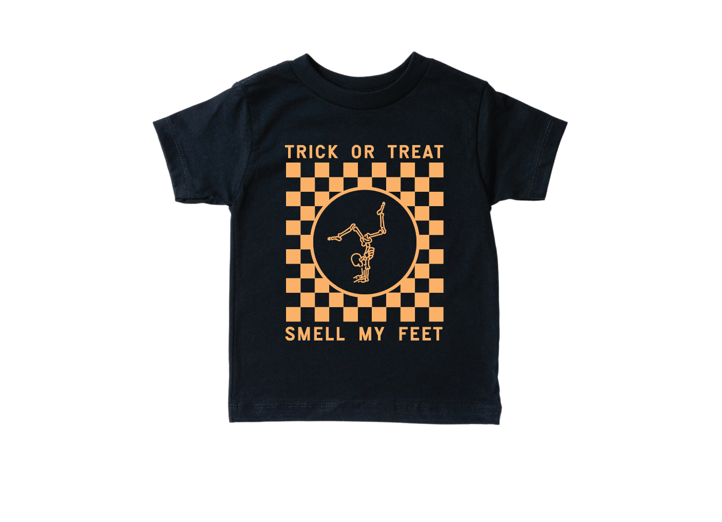 Trick or Treat Checkered Tee - Kids Halloween Tee