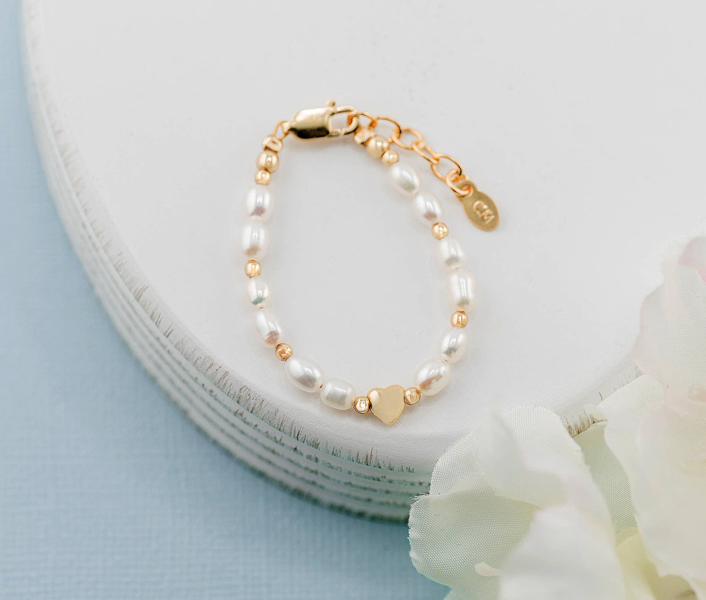 Girls 14K Gold-Plated Pearl Baby & Children's Bracelet