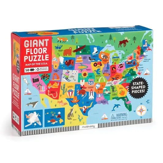 Map of the U.S.A. - 50 Piece Giant Floor Puzzle