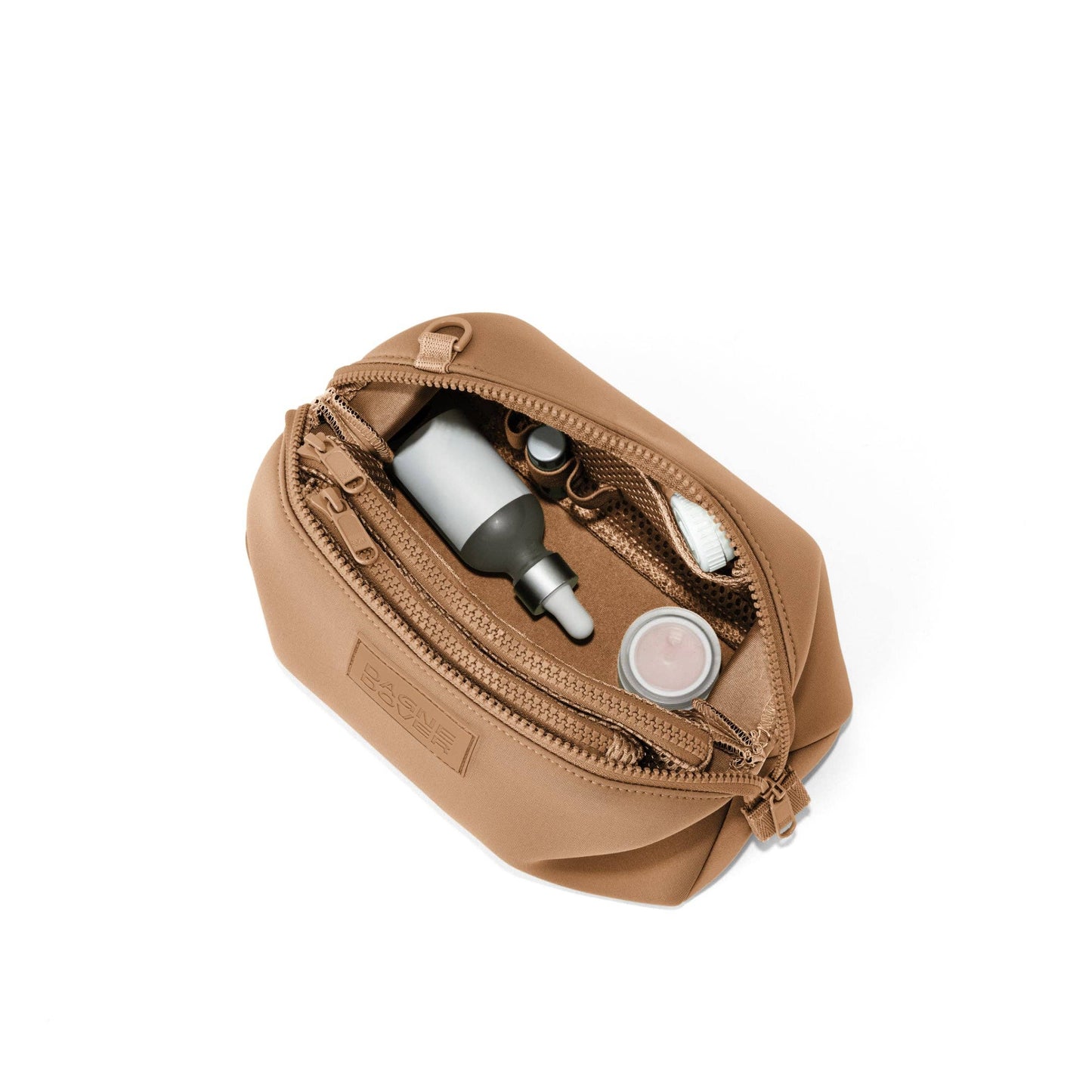 Dagne Dover Hunter Toiletry Bag in Camel-Large