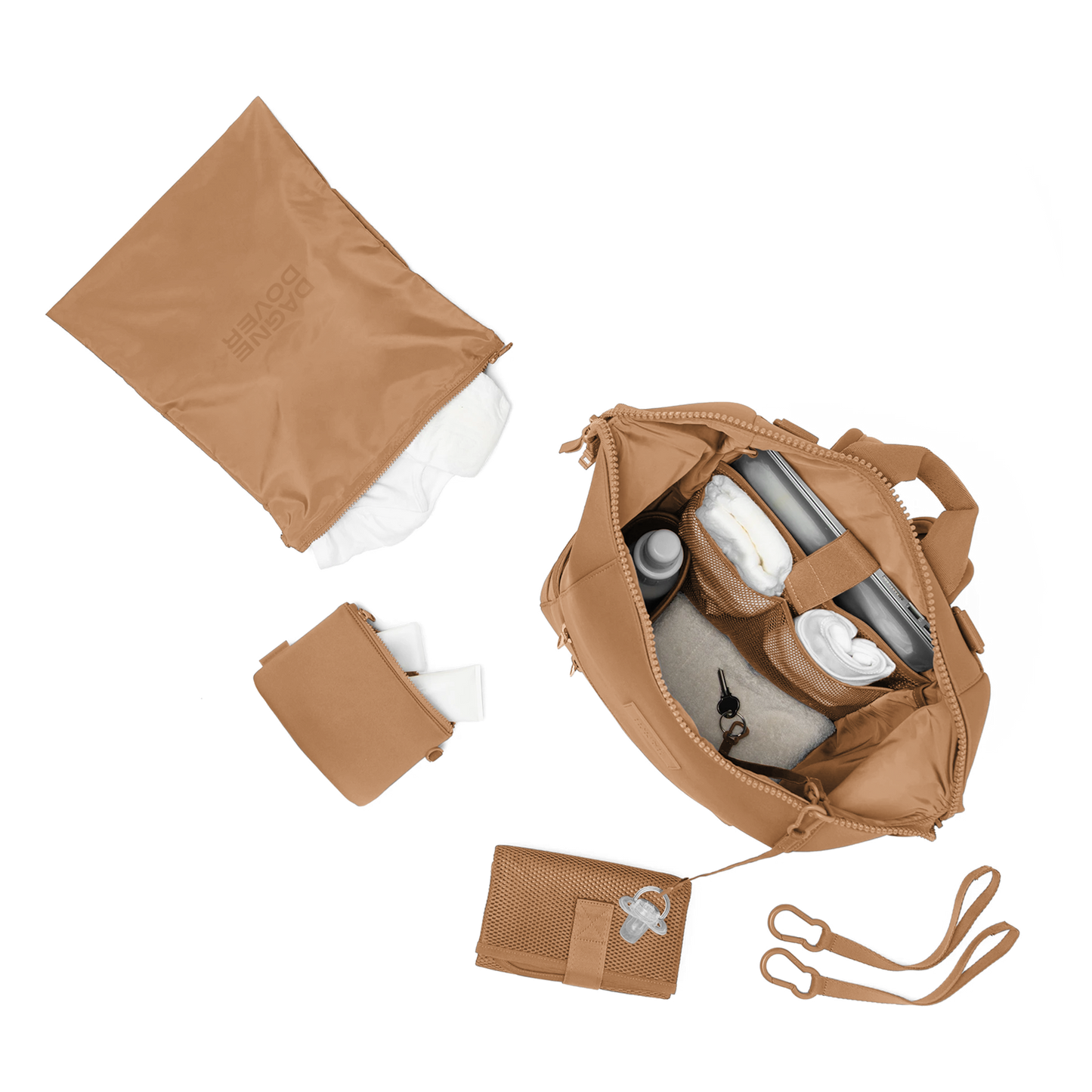 Dagne Dover Indi Diaper Backpack in Camel-Large