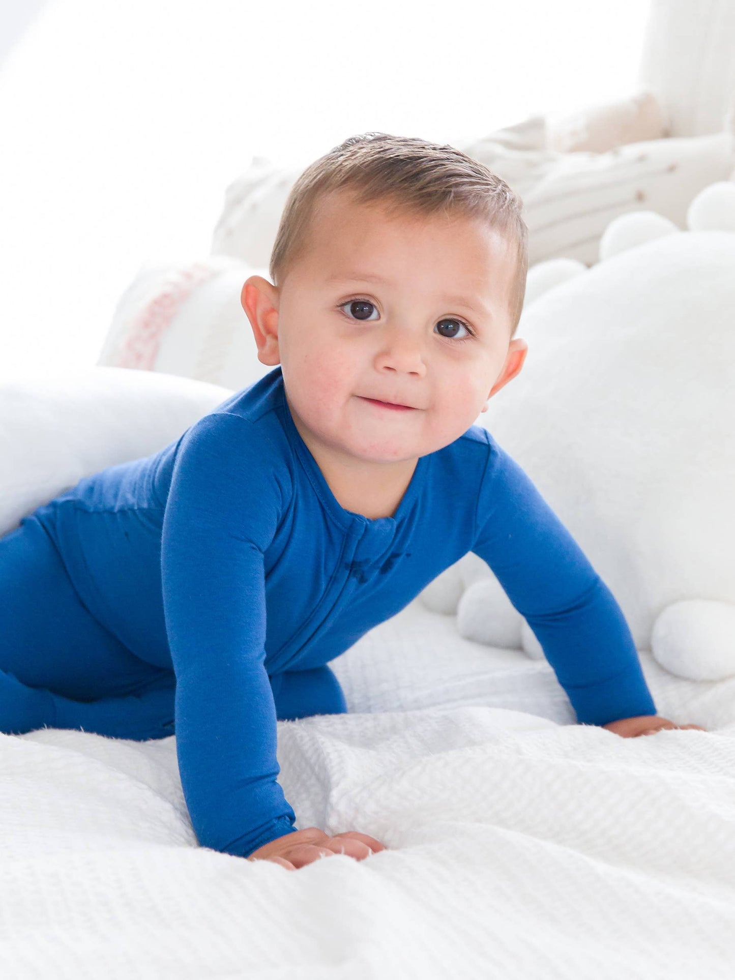 Baby Boys Starry Night Blue Modal Footed One Piece Pajama