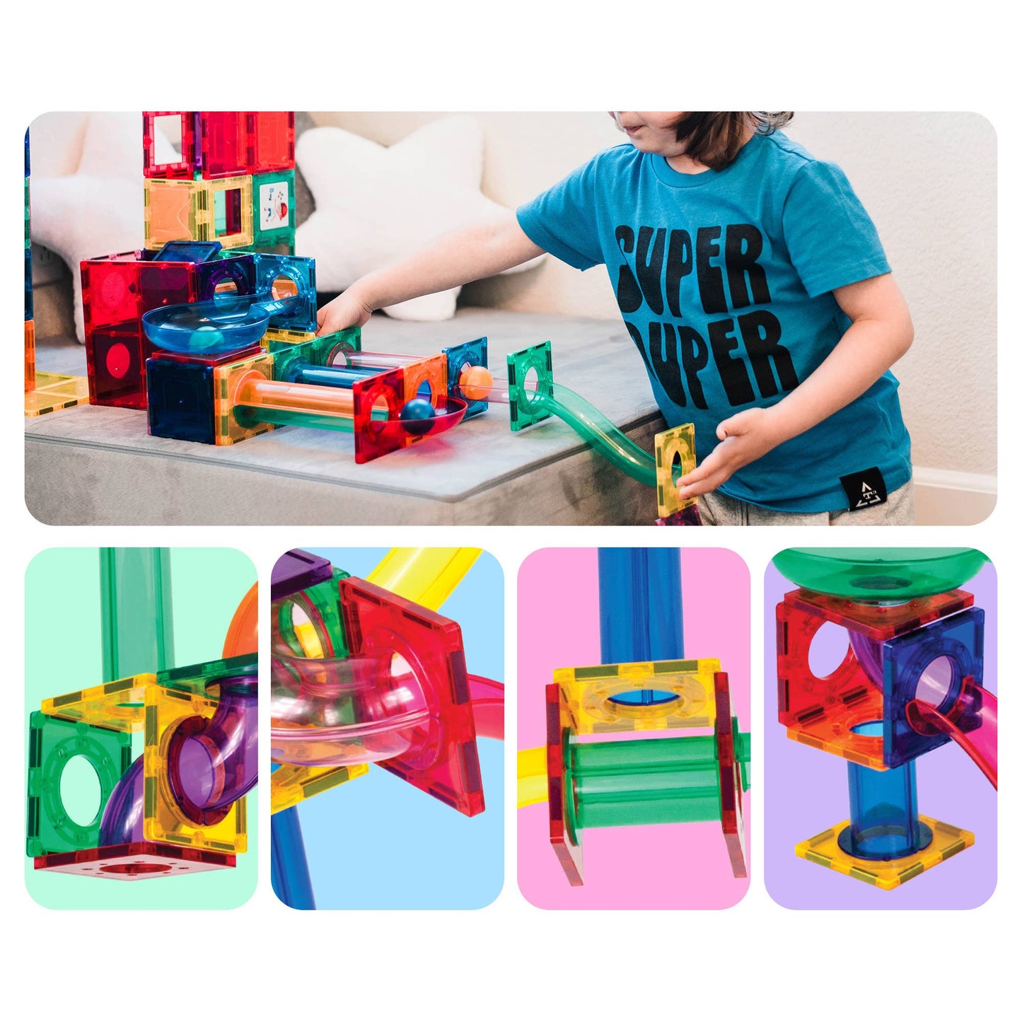 PicassoTiles Magnetic (Marble Run) Set