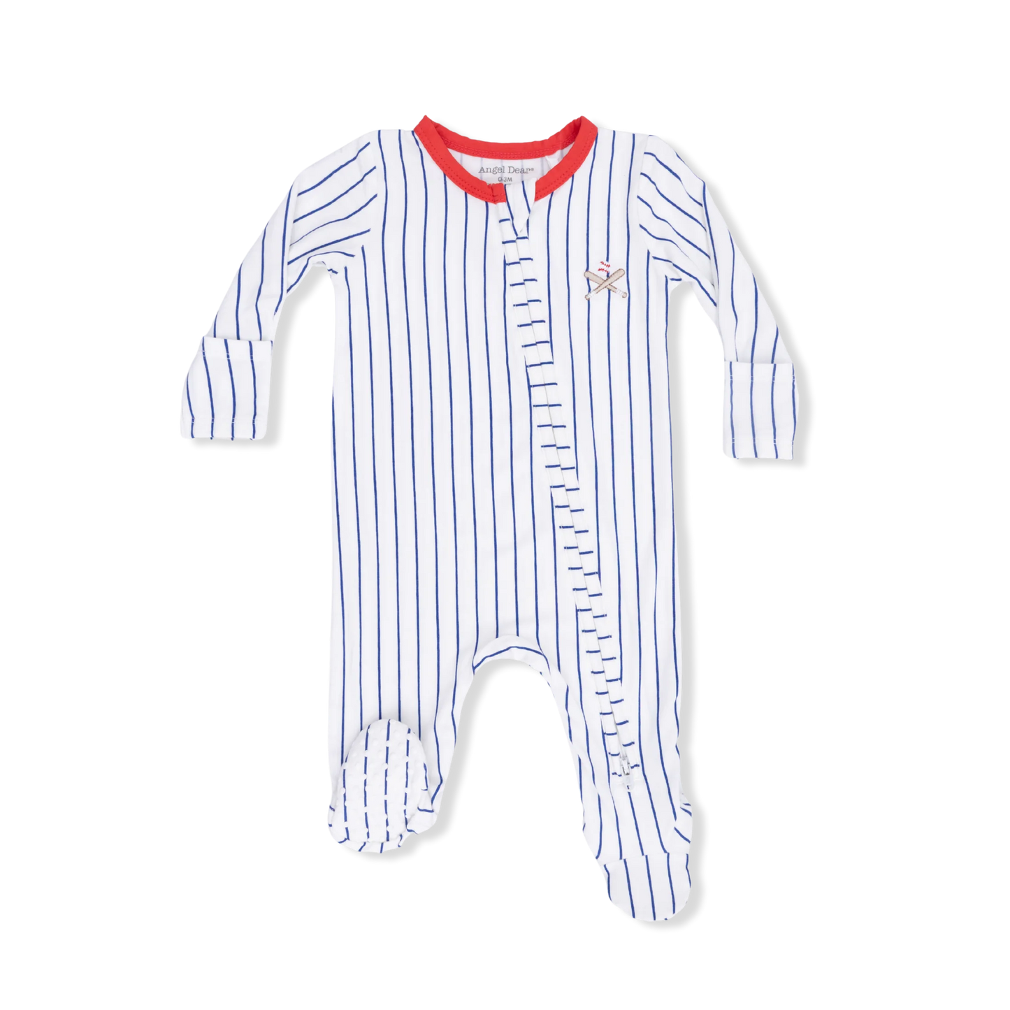 Baseball Stripe | 2 Way Zipper Footie