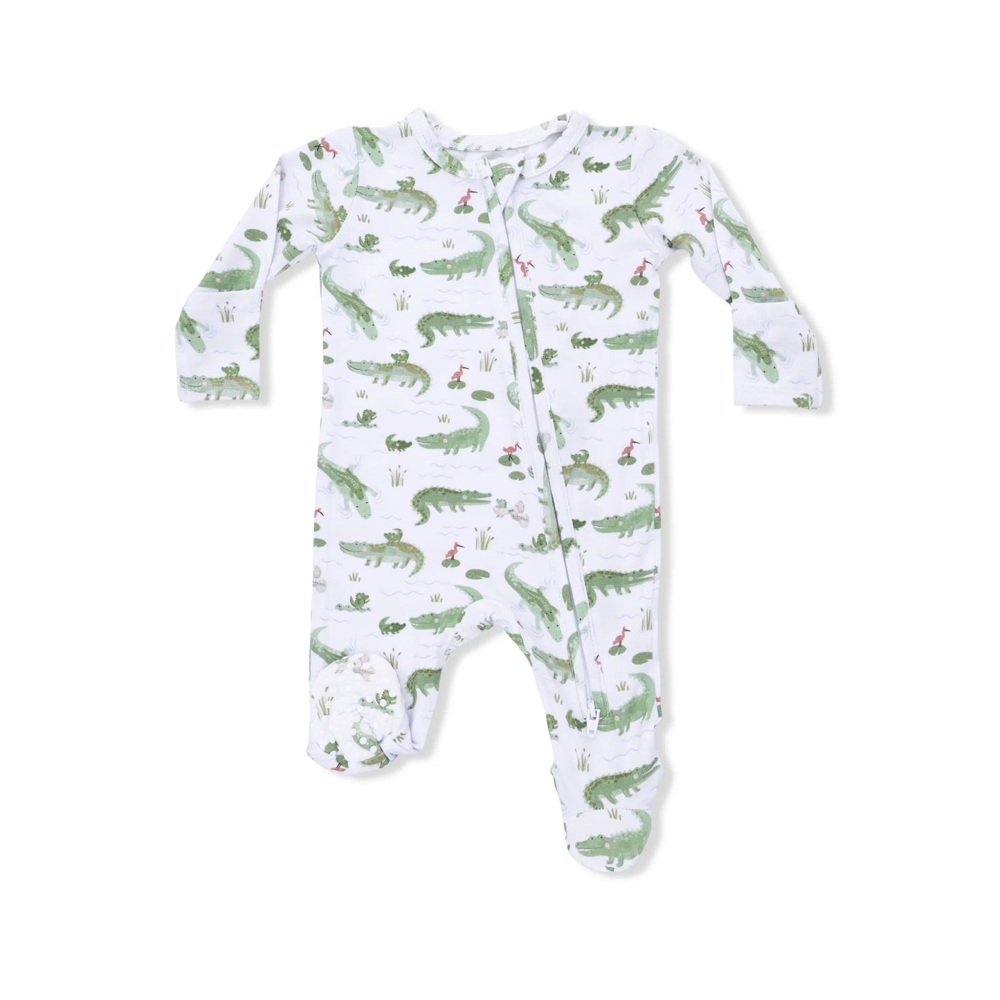 Crayon Alligators | 2 Way Zipper Footie