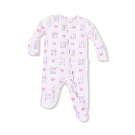 Lil Sis | 2-way zipper ruffle back footie