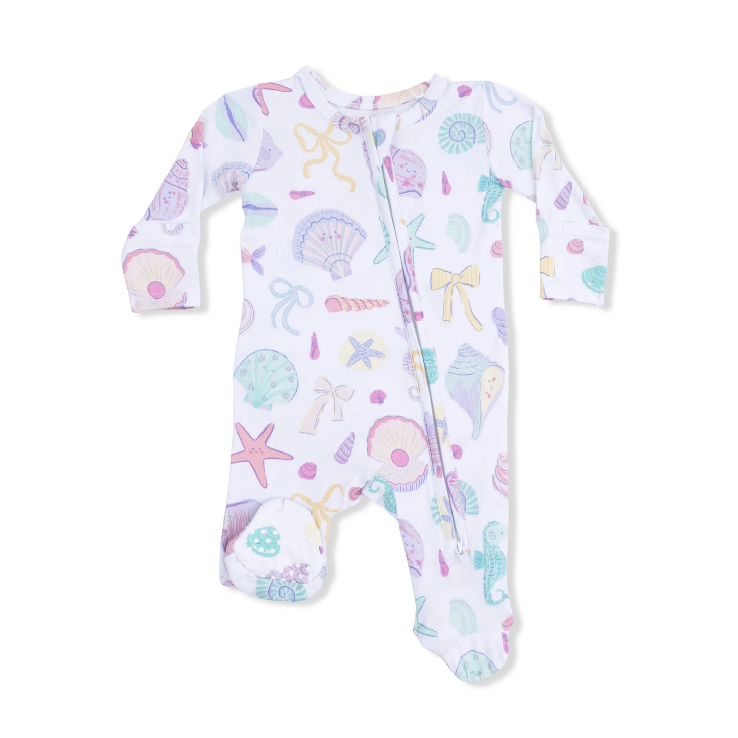 Beach Days | 2 Way Ruffle Back Zipper Footie