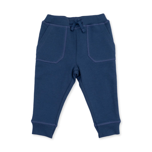 Solid Insignia Blue | Jogger Pant with Varsity Stripes