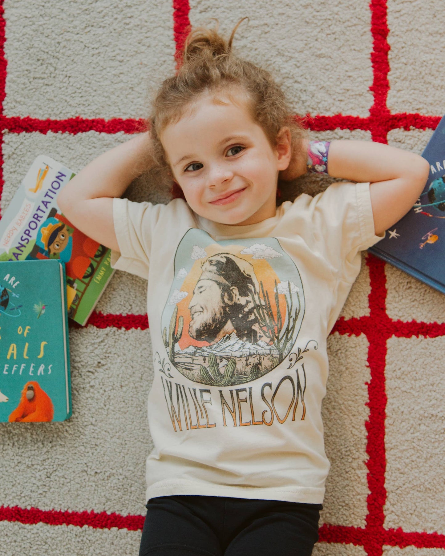 Children's Willie Nelson In the Sky Oatmeal Graphic Tee