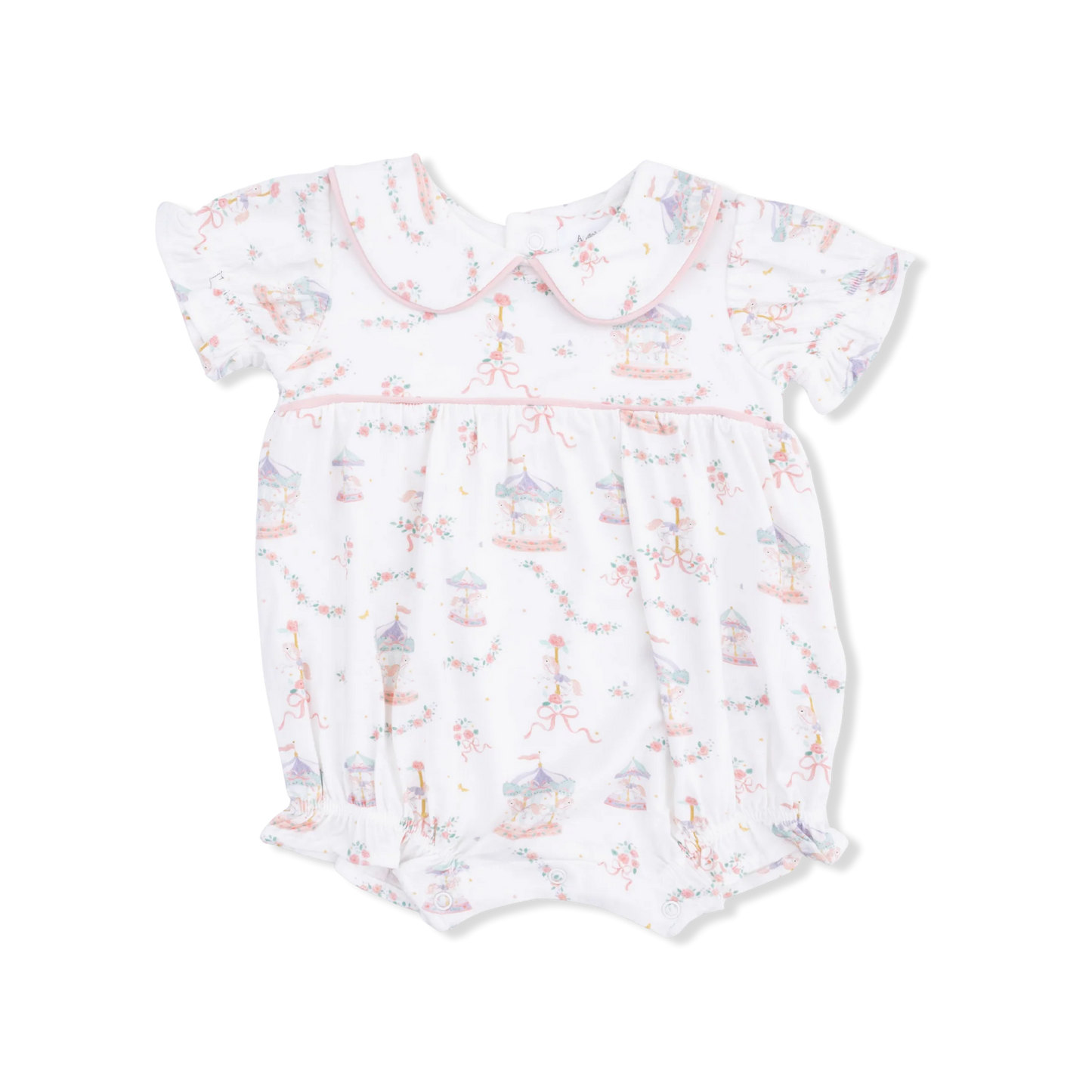 Carousel with Bows | Puff Sleeve Babydoll Bubble