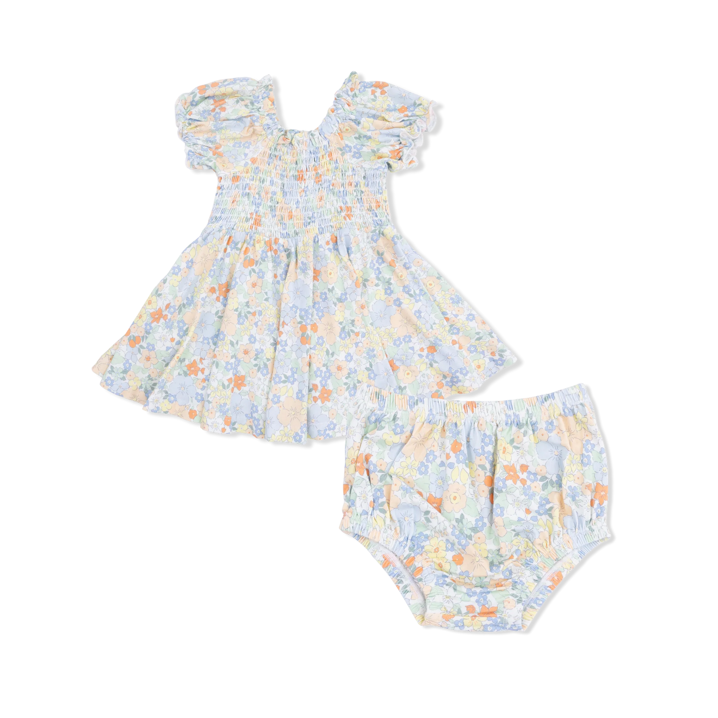 Smocked Twirly Dress and Bloomer | Georgia Floral