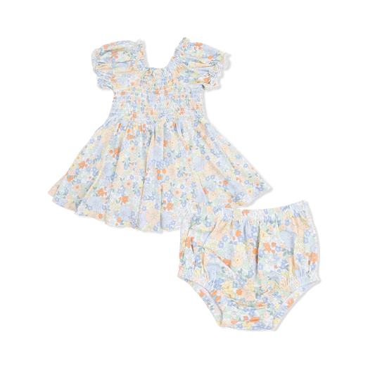 Smocked Twirly Dress and Bloomer | Georgia Floral