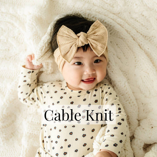 Cable Knit Classic Knot | soft nylon headband