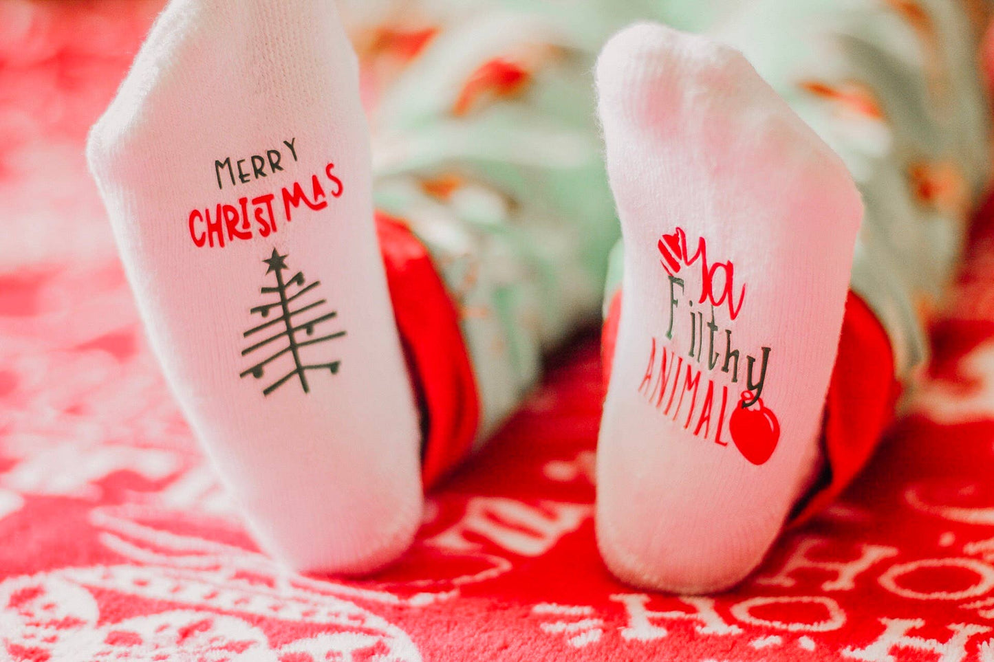 Merry Christmas Ya Filthy Animal  Socks