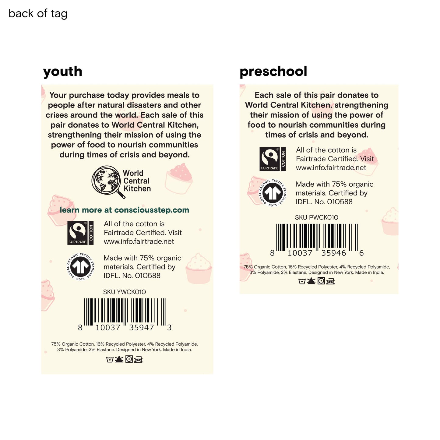 Kids Socks that Provide Meals (Blue Cupcakes)