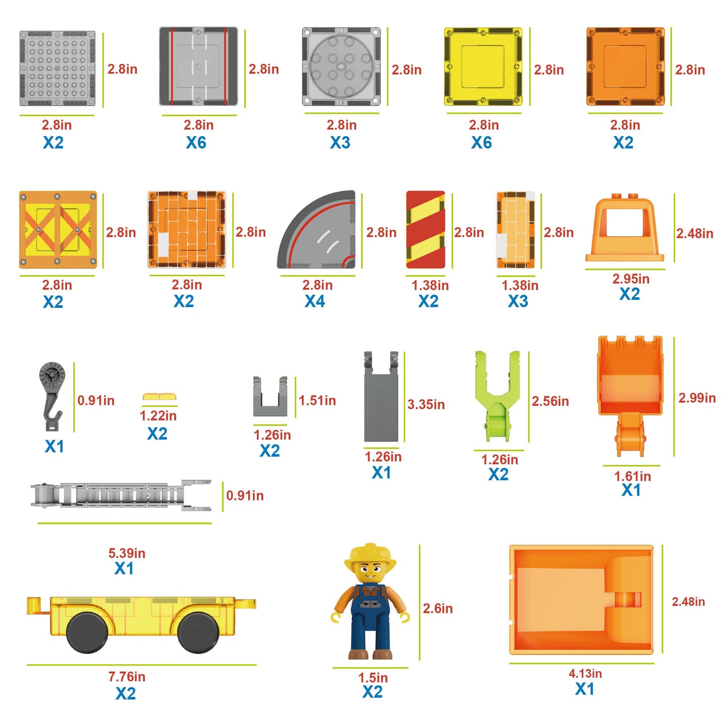 Magnet Tile Construction 5-in-1 Building W/ Accessories