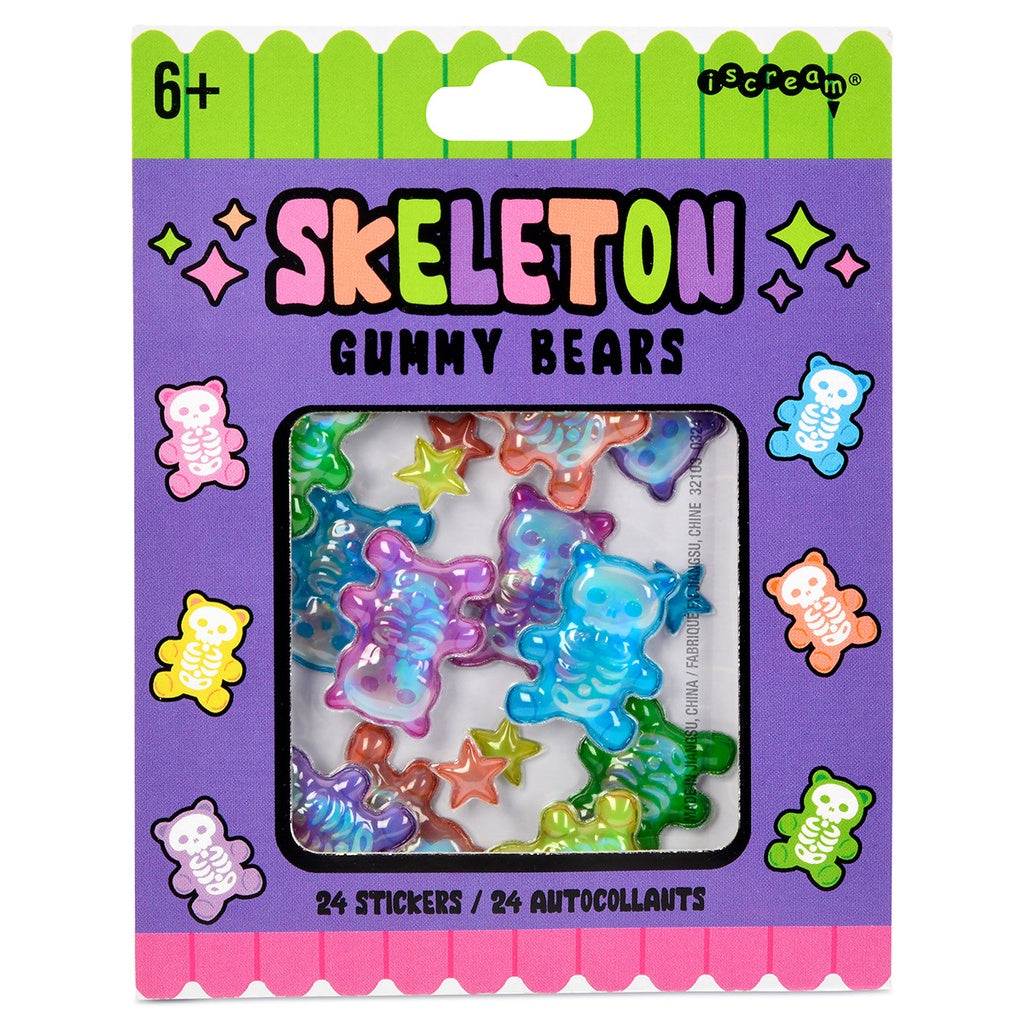 Skeleton Gummy Bear Stickers