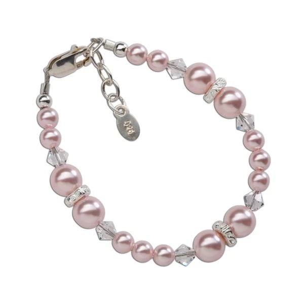 Sadie | Sterling Sliver Pink Pearl | Baby & Children's Bracelet