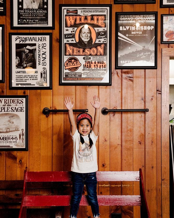 Children's Willie Nelson In the Sky Oatmeal Graphic Tee
