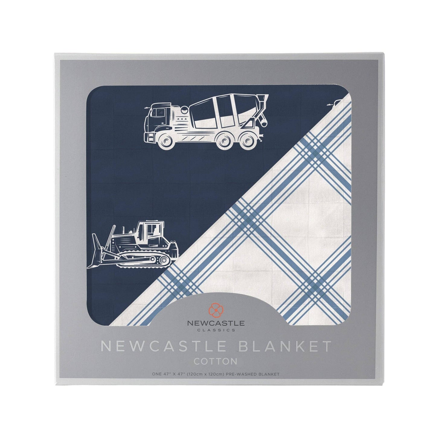 Things That Go and Buffalo Check Plaid | Newcastle Blanket