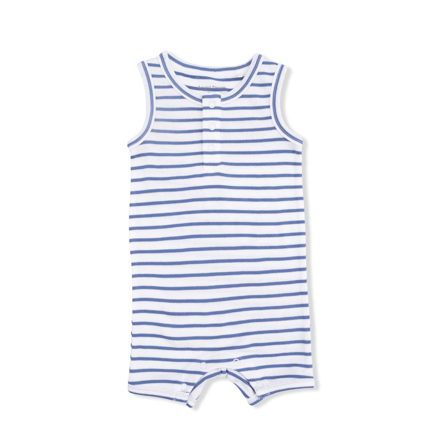 Navy Stripe | Henley Shortie Romper