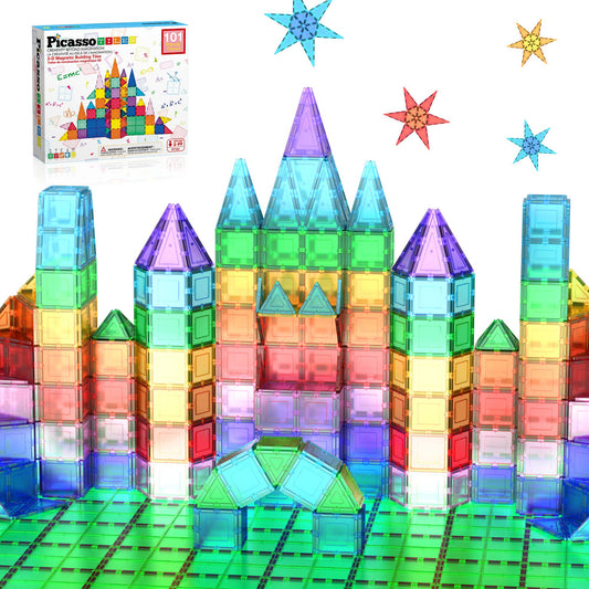 PicassoTiles (101pc) (Magnetic Tile Building) Set