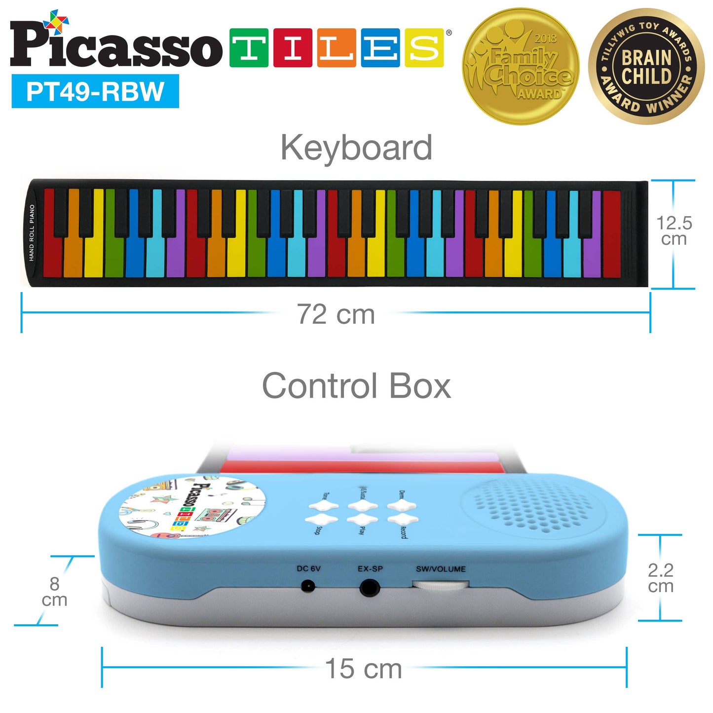 49 Key Colorful Roll-Up Keyboard