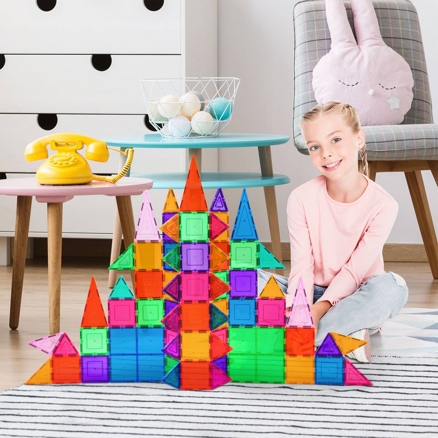 PicassoTiles (101pc) (Magnetic Tile Building) Set