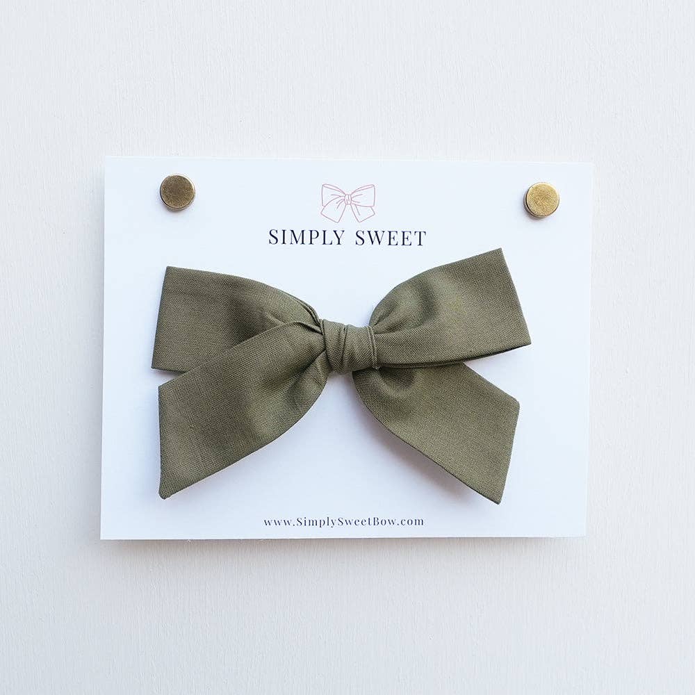 Olive - Handtied Bow