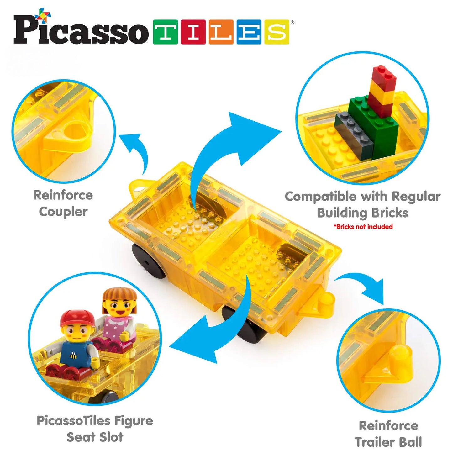 PicassoTiles Car Truck & 2 Characters