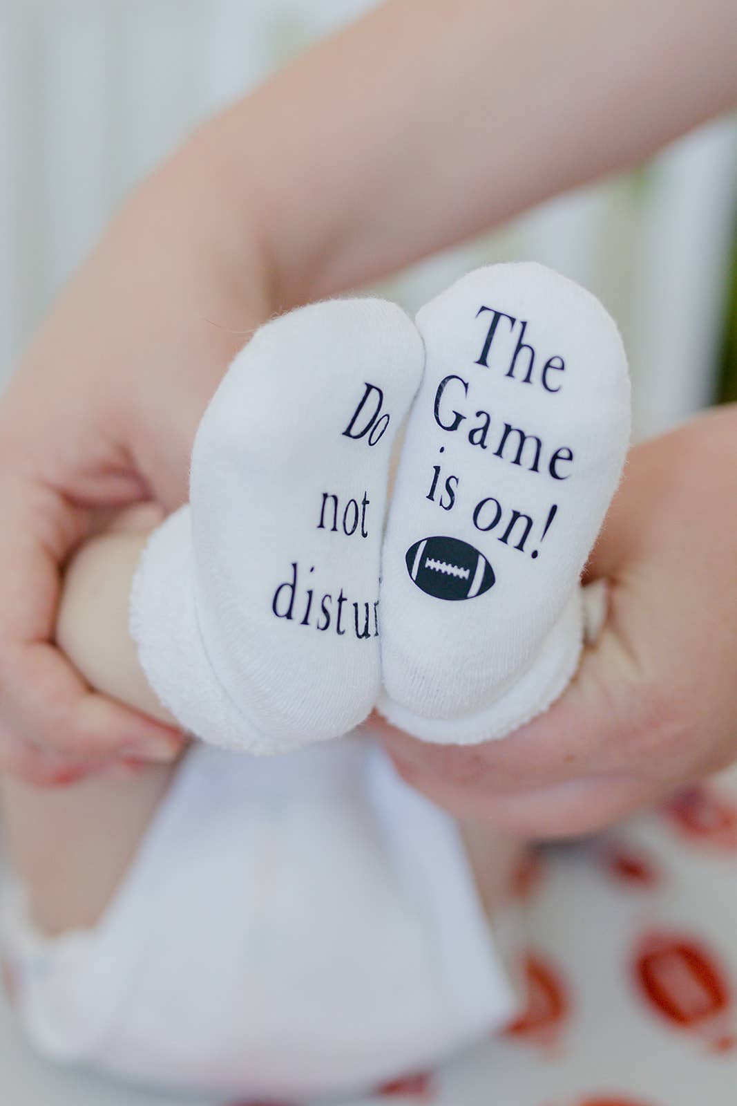 Do Not Disturb The Game is on Football Socks