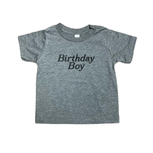 Birthday Boy Tee in Gray