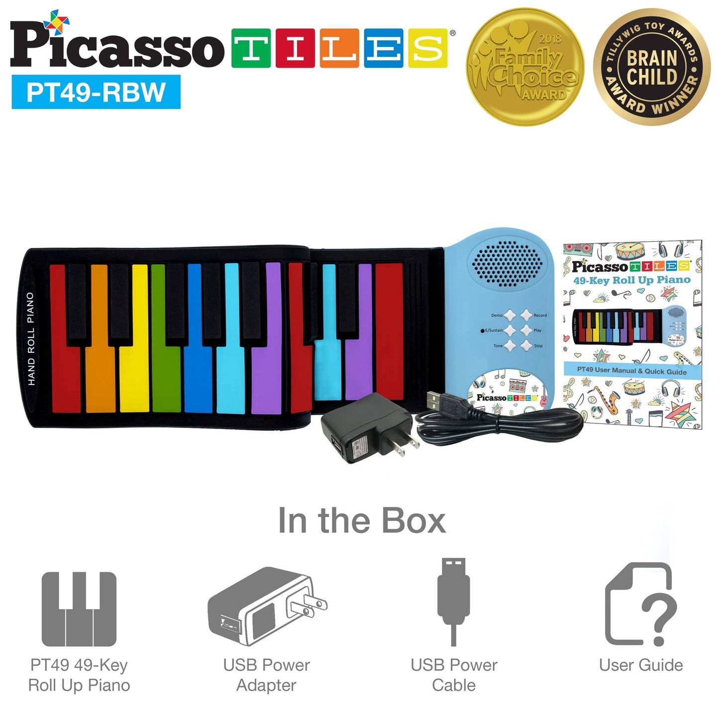 49 Key Colorful Roll-Up Keyboard