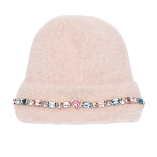 Cotton Candy Jeweled Beanie