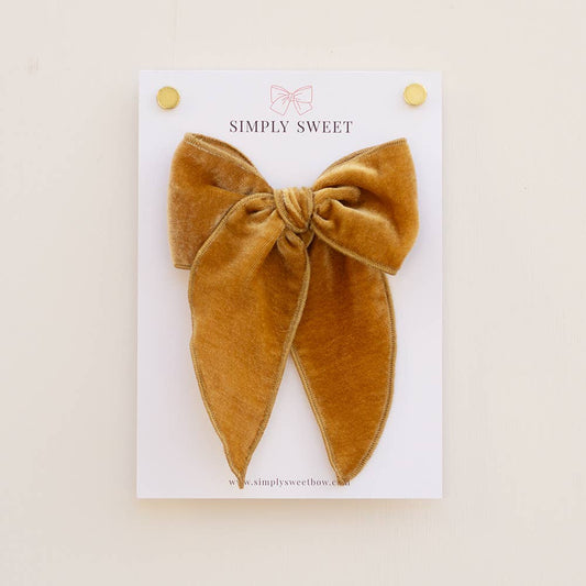 Caramel - Velvet Edged Bow