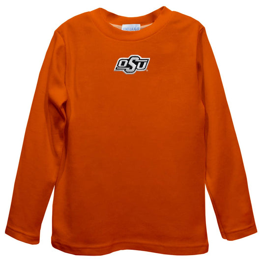 OSU Cowboys Embroidered Orange Long Sleeve Boys T-Shirt