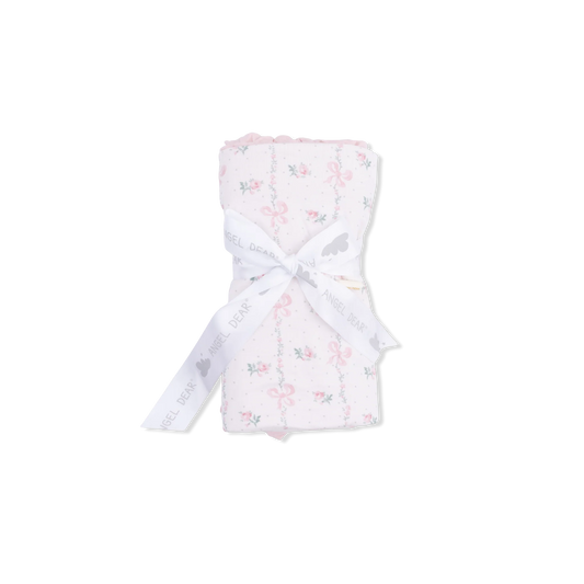 Dainty Buds and Bows | Ruffle Blanket