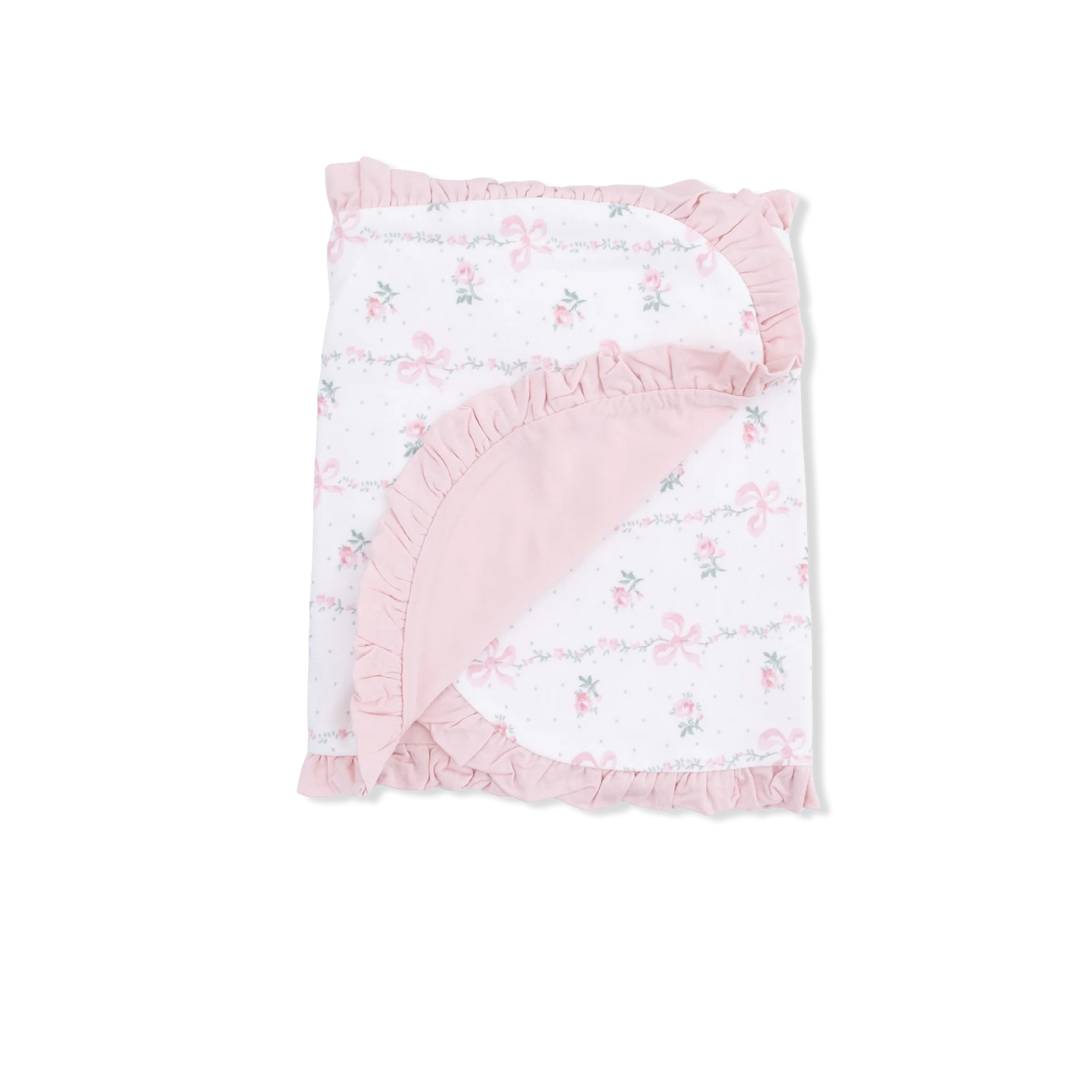 Ruffle Burp Cloth | Dainty Buds and Bows
