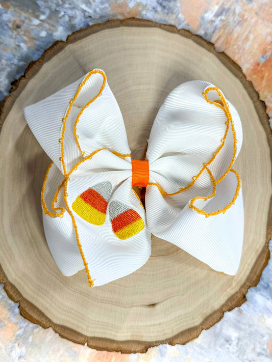 Candy Corn | Moonstitch Hair Bow