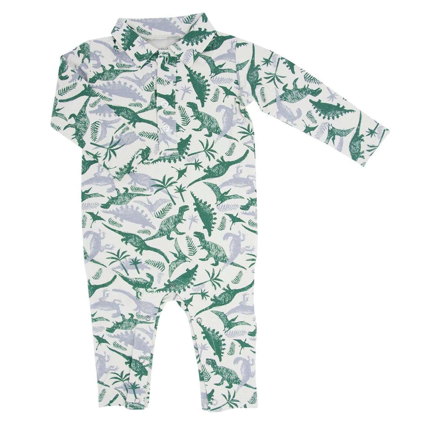 L/S Polo Romper  -  Benny Boy