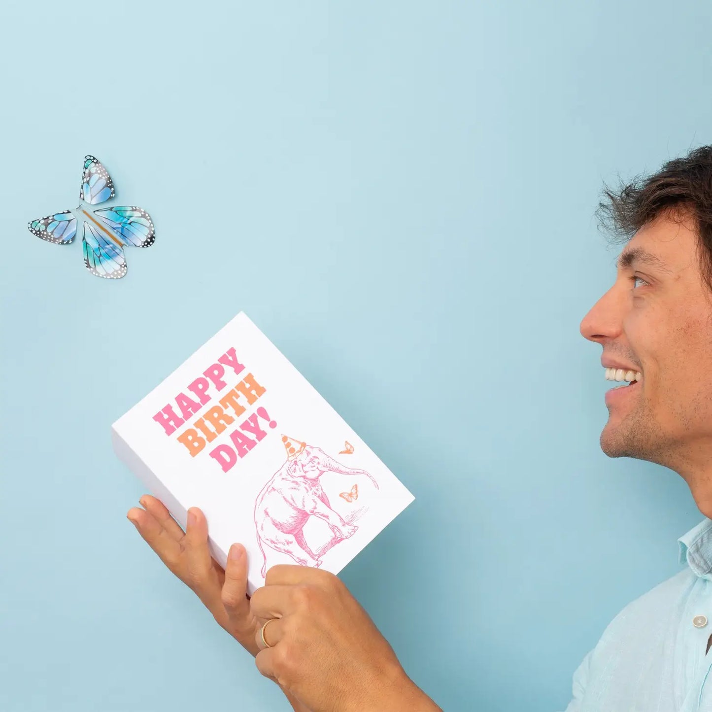 White & Gold Metallic Magic Flying Butterfly®