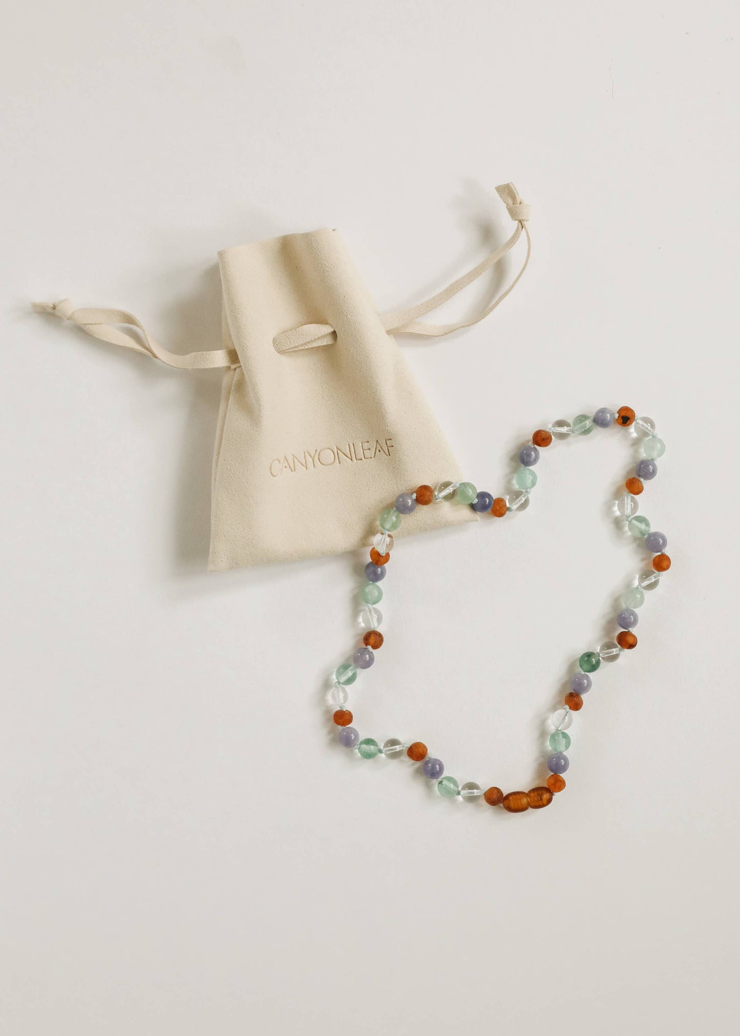 Baltic Sea Amber + Natural Gemstone || Beaded Necklace