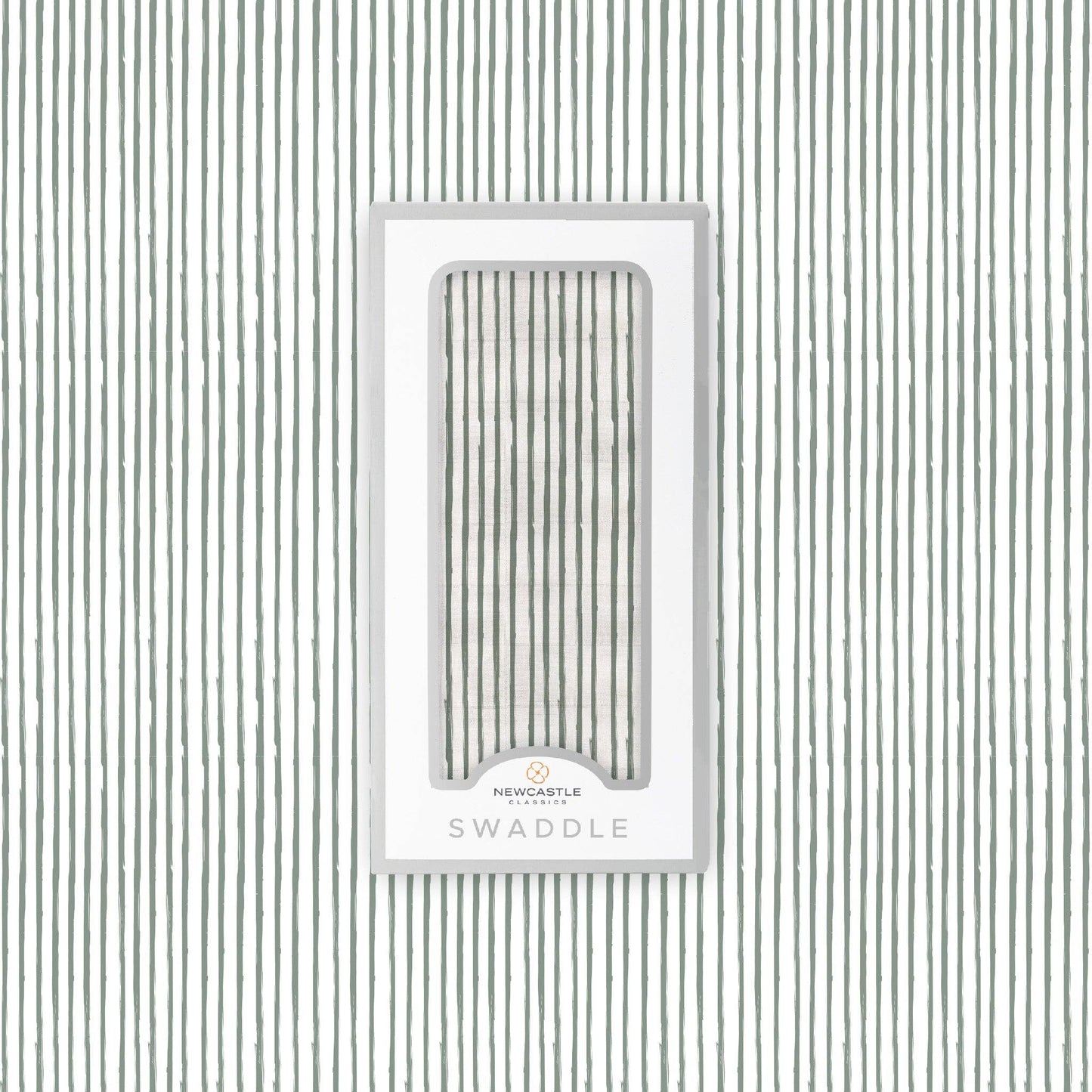 Sage Green Stripe - Bamboo Swaddle
