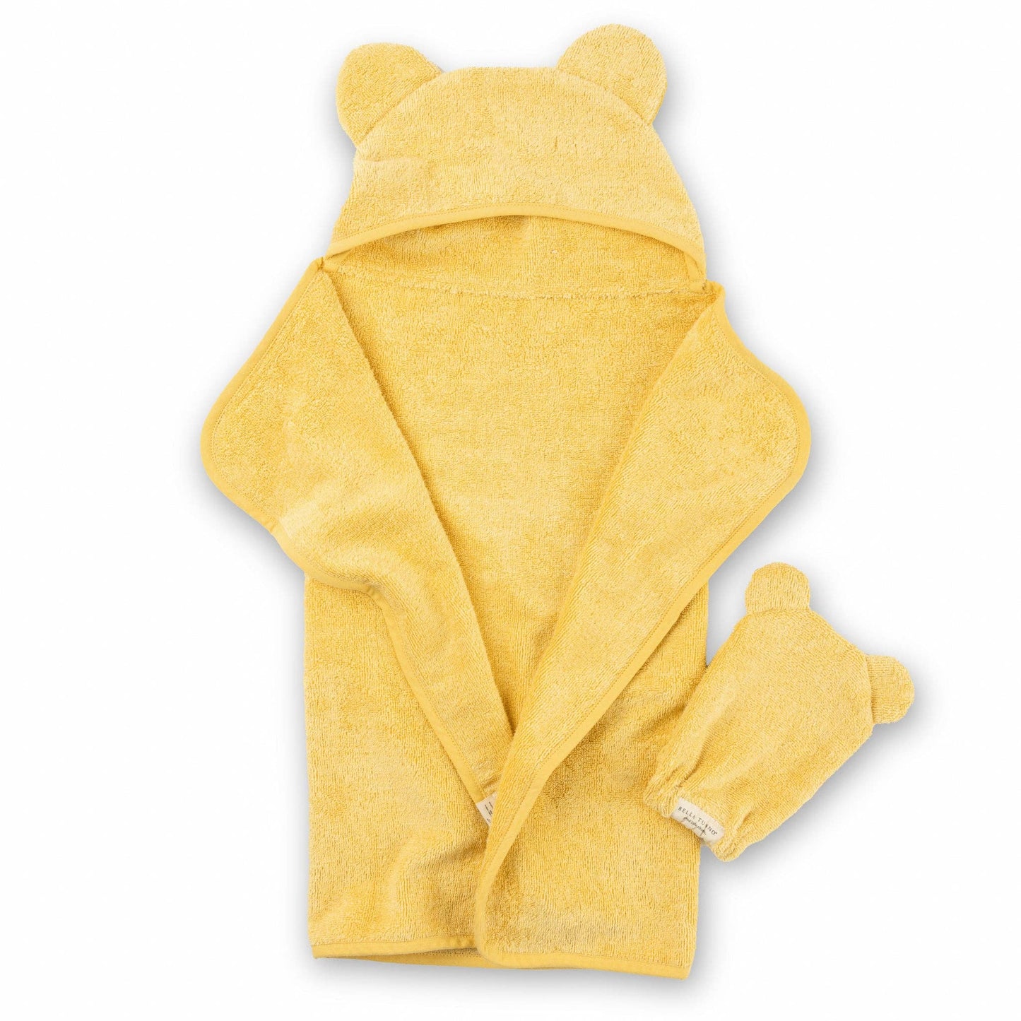 Hooded Towel + Wash Mitt Set | Sunshine