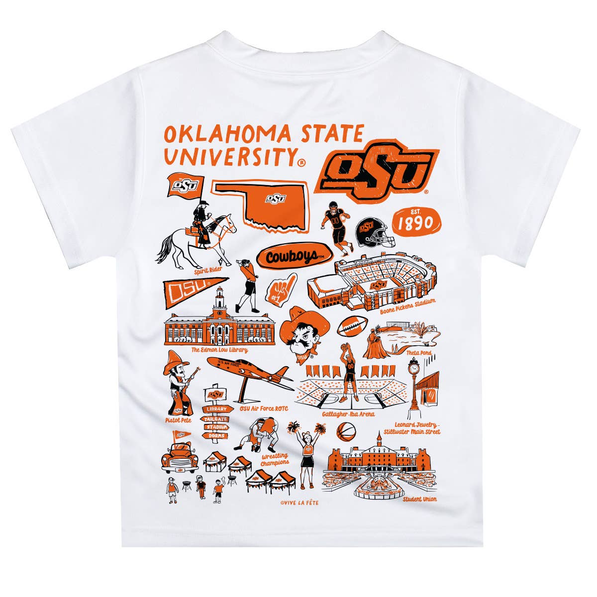 OSU Cowboys Hand Sketched Impressions Boys T-Shirt