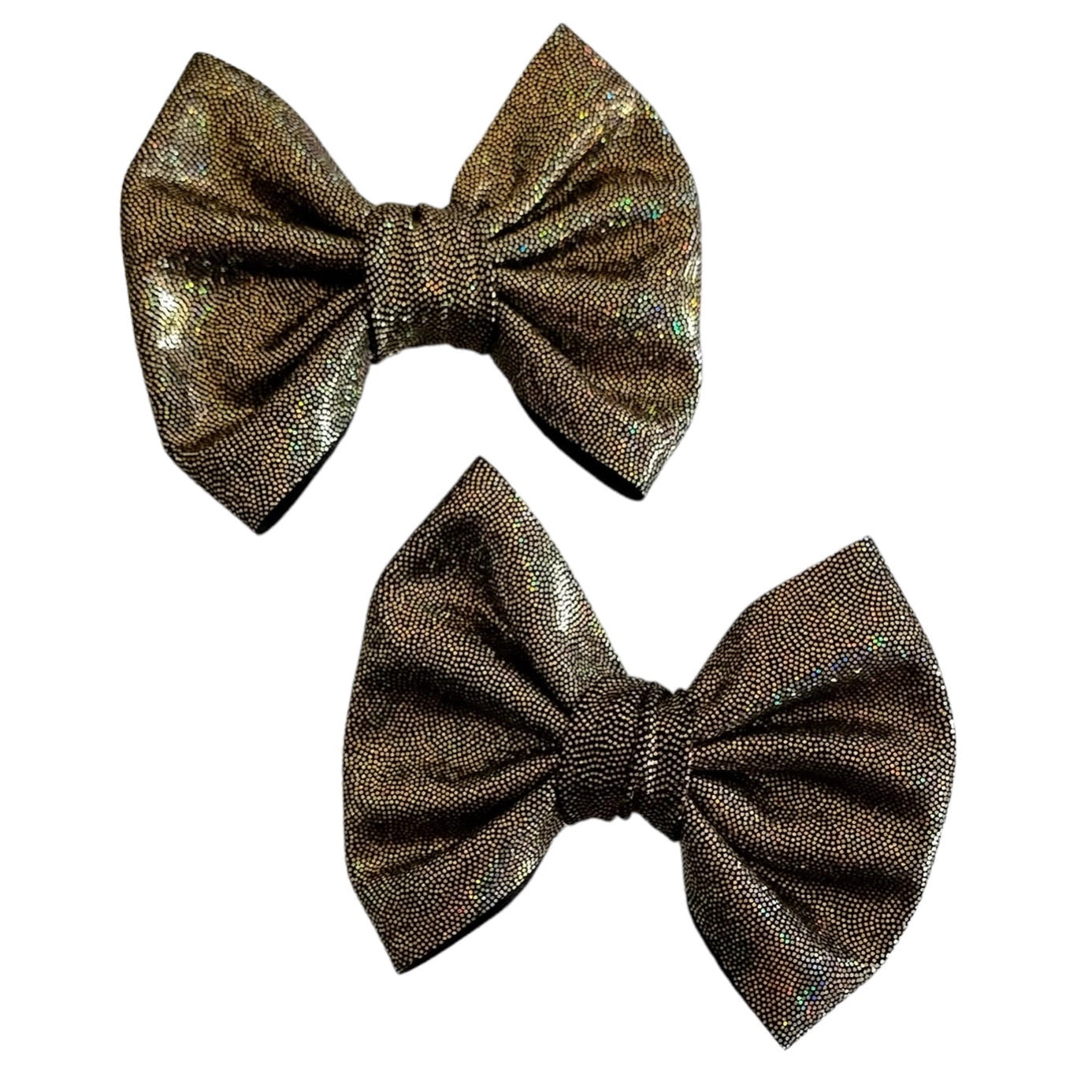 Single Holographic Gold & Black Savannah Bow